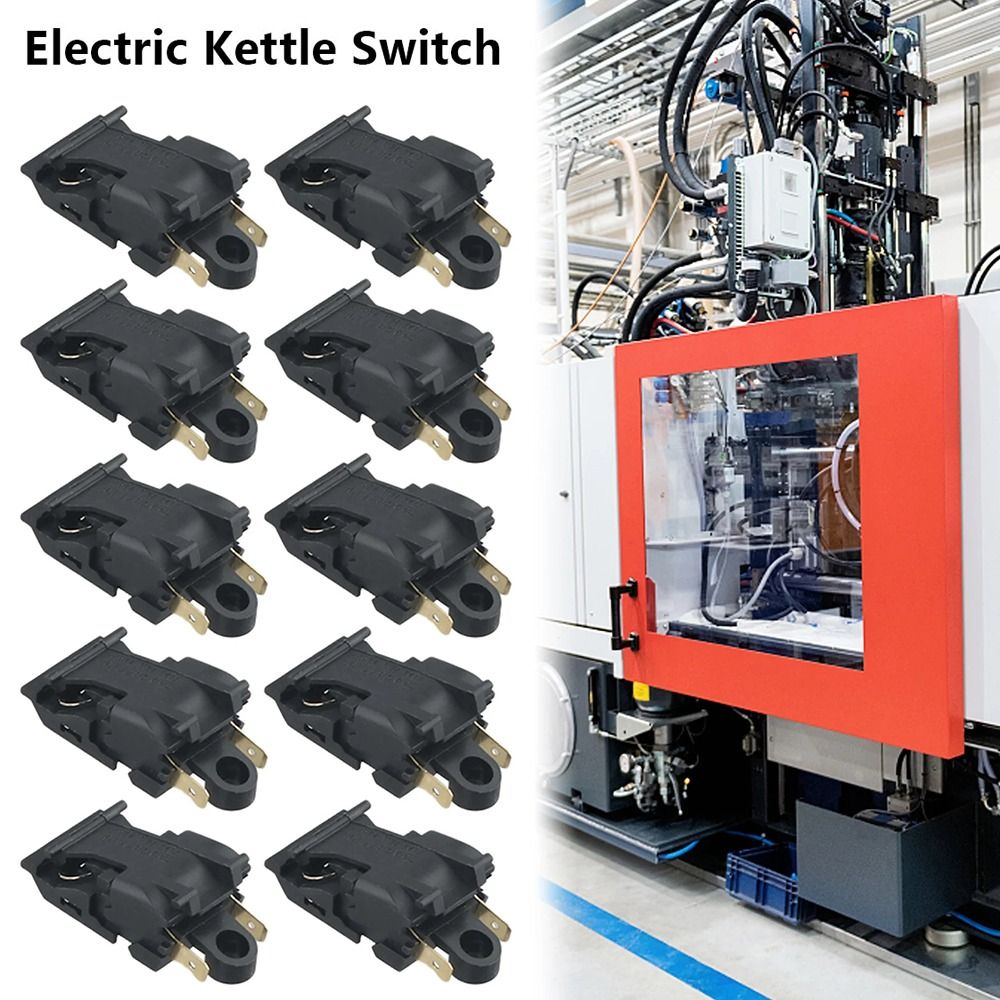10Pcs New 250V Electric Kettle Switch 2-Pin Black Thermostat Temperature Control 16A XE-3 JB-01E Kitchen Part