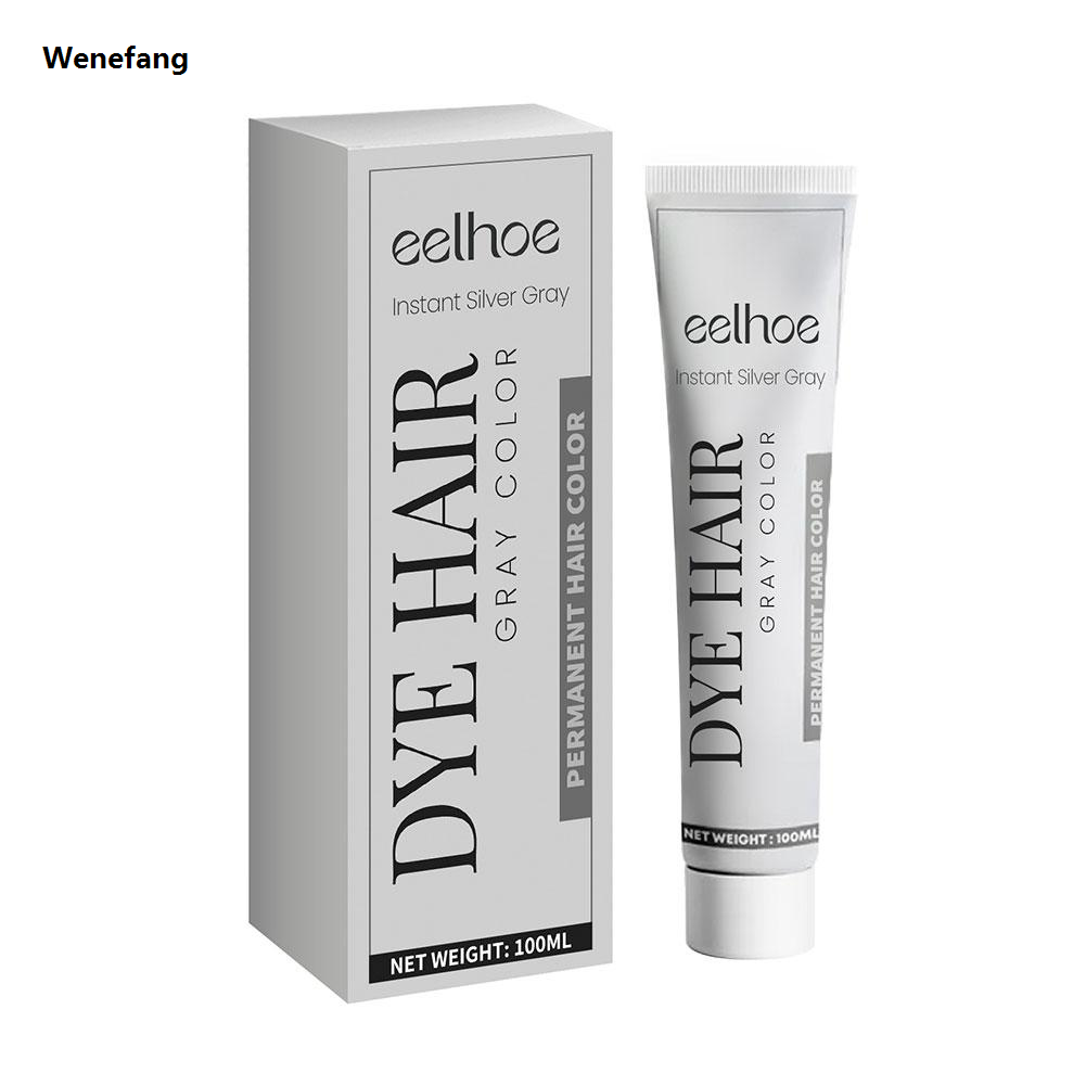 Wenefang Hot Fashion Womens Dye Hair Cream Hair Color Permanent Style Light Portable Product Silver New Grandma Gray Gray Dye Grey Smoky Hair G9G8