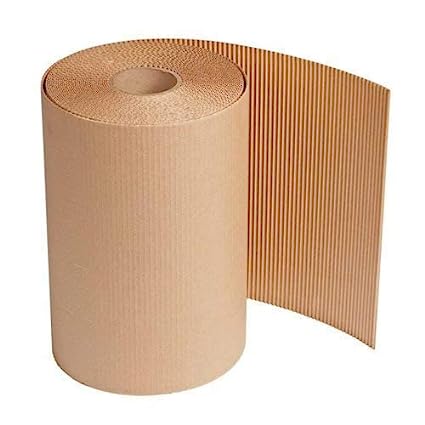 PS 12 Meters Ecofriendly 2 Ply Brown Cardboard Corrugated Roll / Rolls Packing For Ecommerce Packaging 140 GSM Paper (30 inch × 12 Meters)