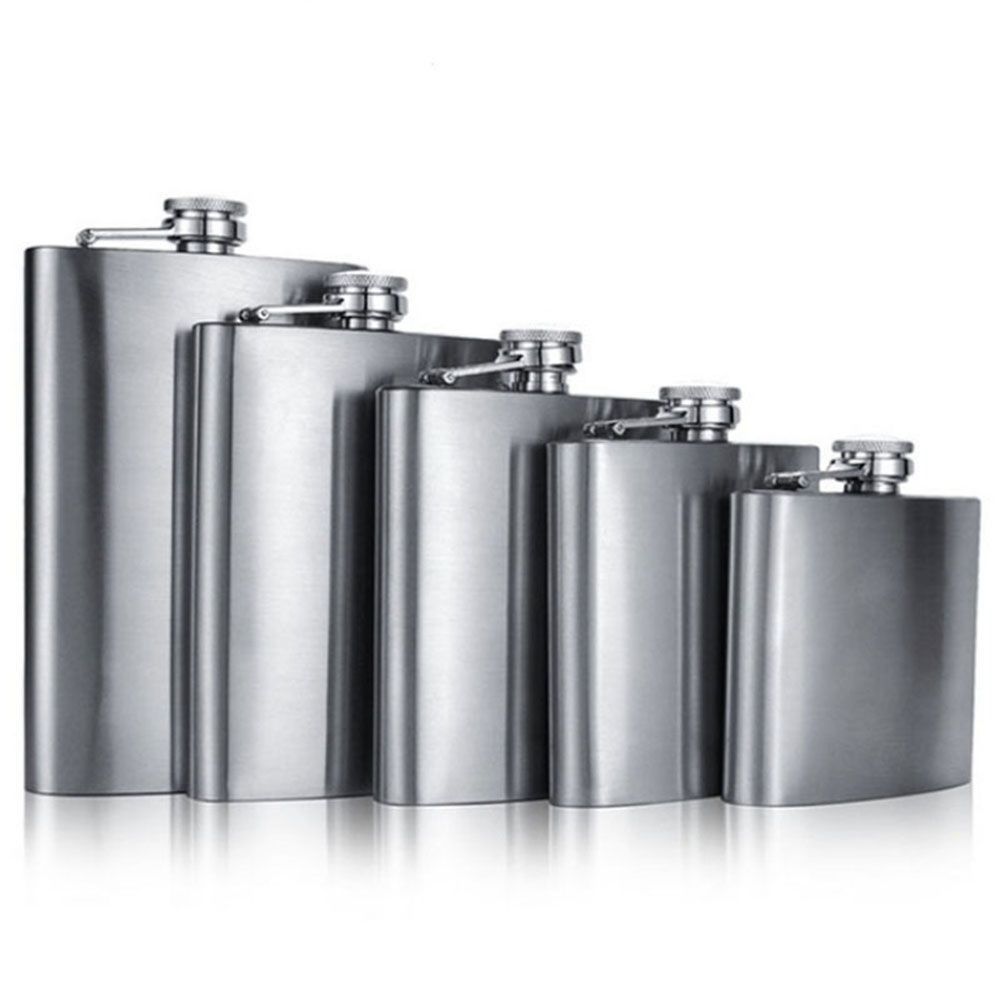 High Quality Stainless Steel Hip Flask Portable Leakproof Liquor Flask Convenient Container Whisky Flagon Outdoor