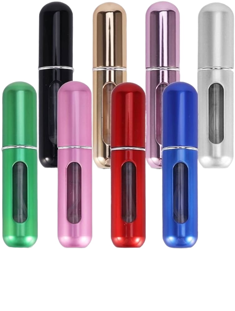 Refillable Mini Perfume Atomizer Spray Bottle 5ml - Portable Aluminum Travel Size