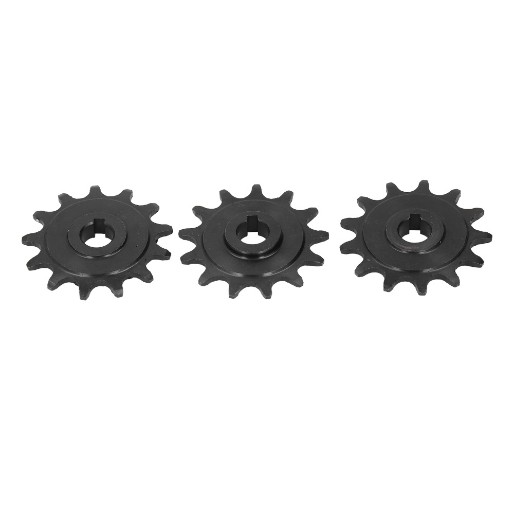 3PCS Durable 410 13T Electric Bicycle Motor Sprocket 12mm Inner Diameter Black Electric Bike Motor Gear Steel Easy to Install Electric Bike Motor Engine Chain Wheel for Go Ped 26CC 43CC 49CC Mini Bike