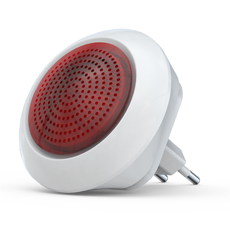 Tuya Sound Light Sensor Built-in 100DB Siren Alarm Linkage Security Protection Control Via APP ZigBee EU Plug Accessories