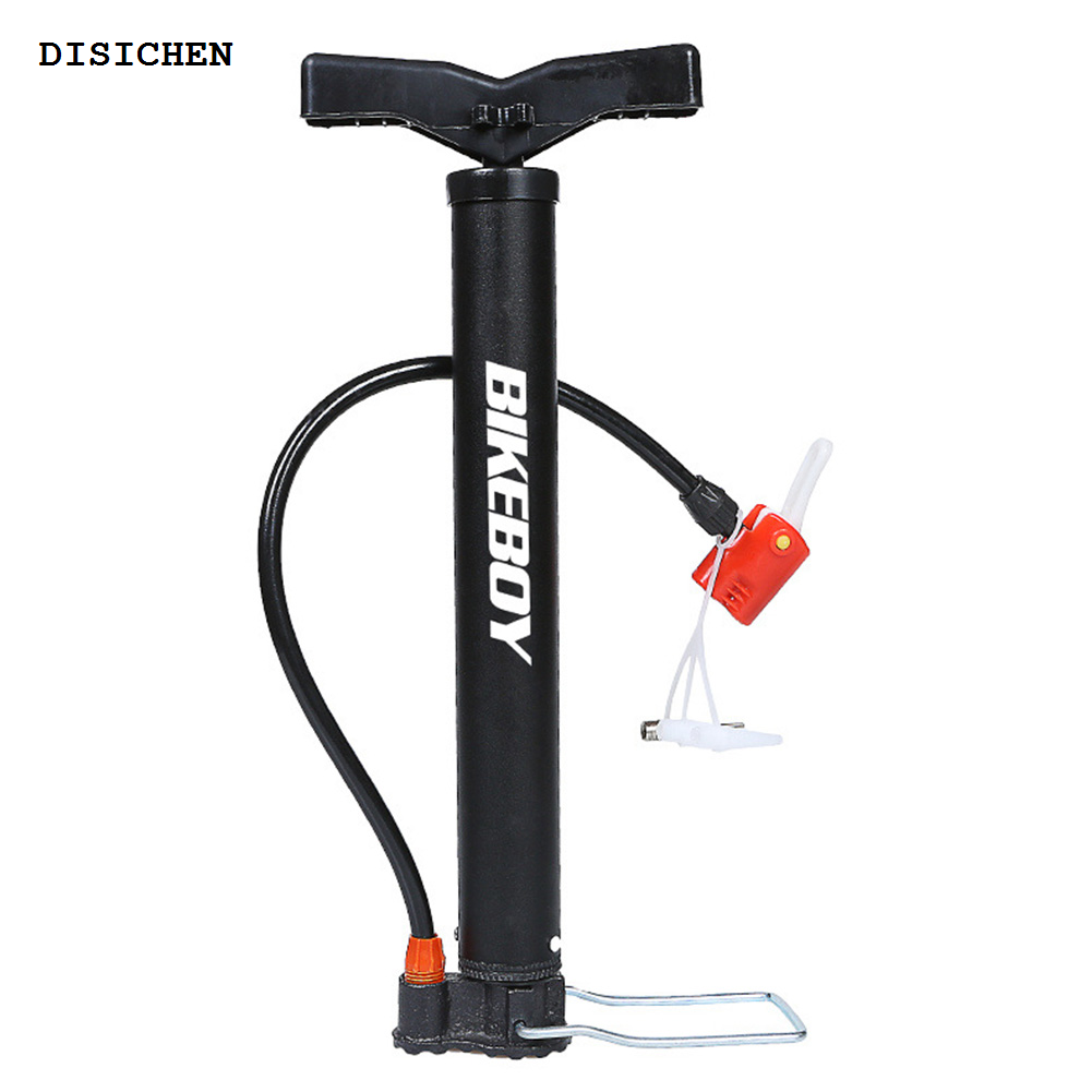 DISICHEN Luxury Portable Bicycle Pump 120 PSI High Pressure Cycling Ball Inflator Standing Bike Hand Motorcycle Bicycle Tire Fill Pump Air Pump
