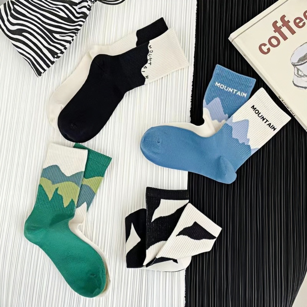 Couple stockings are not、4/1 pair of men's and women's casual Original socks symmetrical niche、Japanese socks、Sports socks