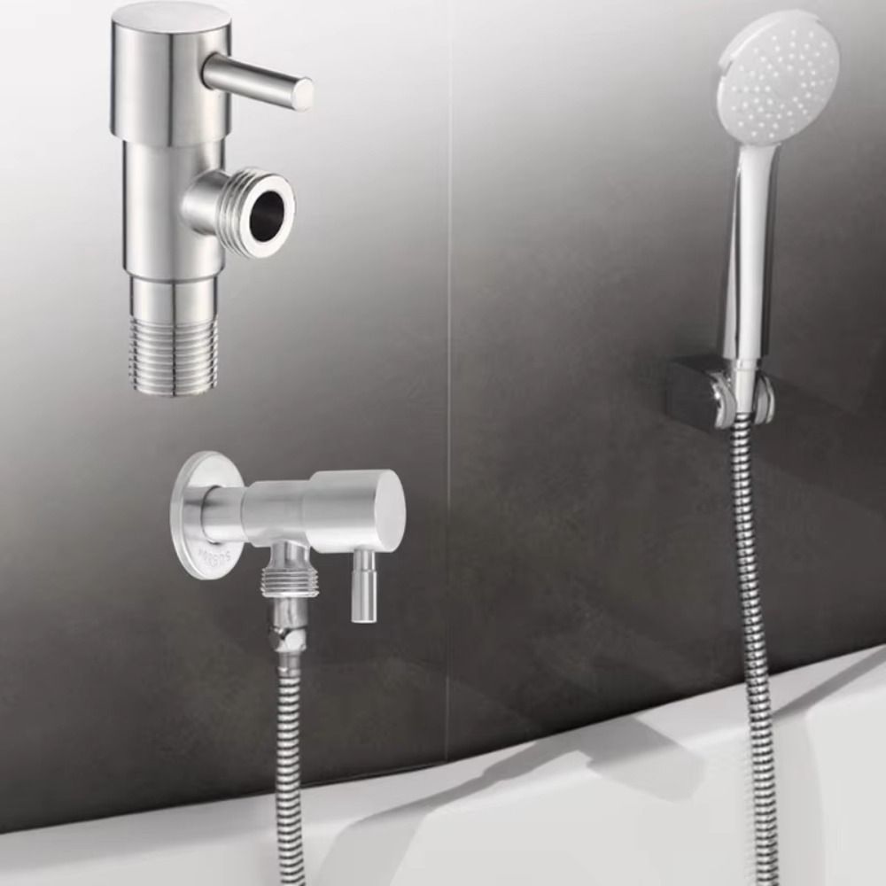 Long Service Stainless Steel Inlet Water Stop Valve Faucet Angle Inlet Angle Valve Thread Toilet Triangle Valve Bathroom