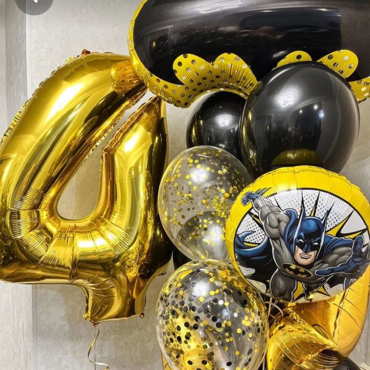 50 Pieces 4 year Happy Birthday Balloons Set - Full Room Decoration Birthday Balloon For Kids