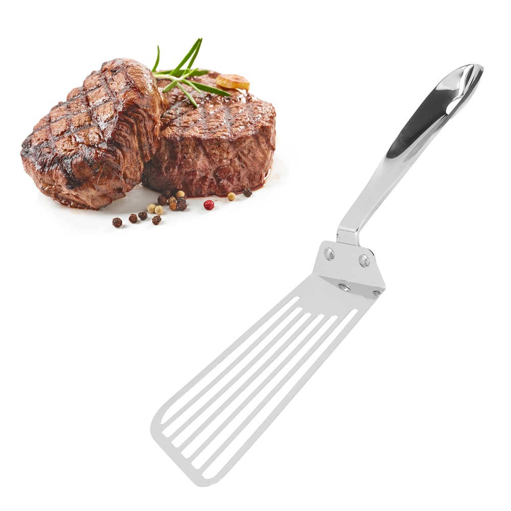Cooking Tool Stainless Steel Slotted Spatula Mirror Finish Thin & Sturdy Fish Spatula Easy To Clean Durable Egg Turner Dumplings/Pancakes