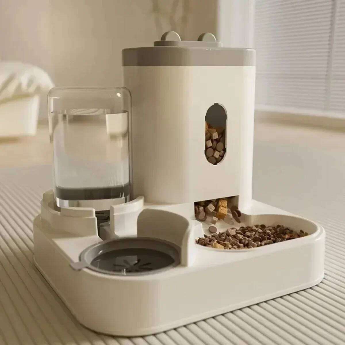 Automatic feeder cat dog food bowl with pet large capacity Prevent overturning Cats water fountain accessories