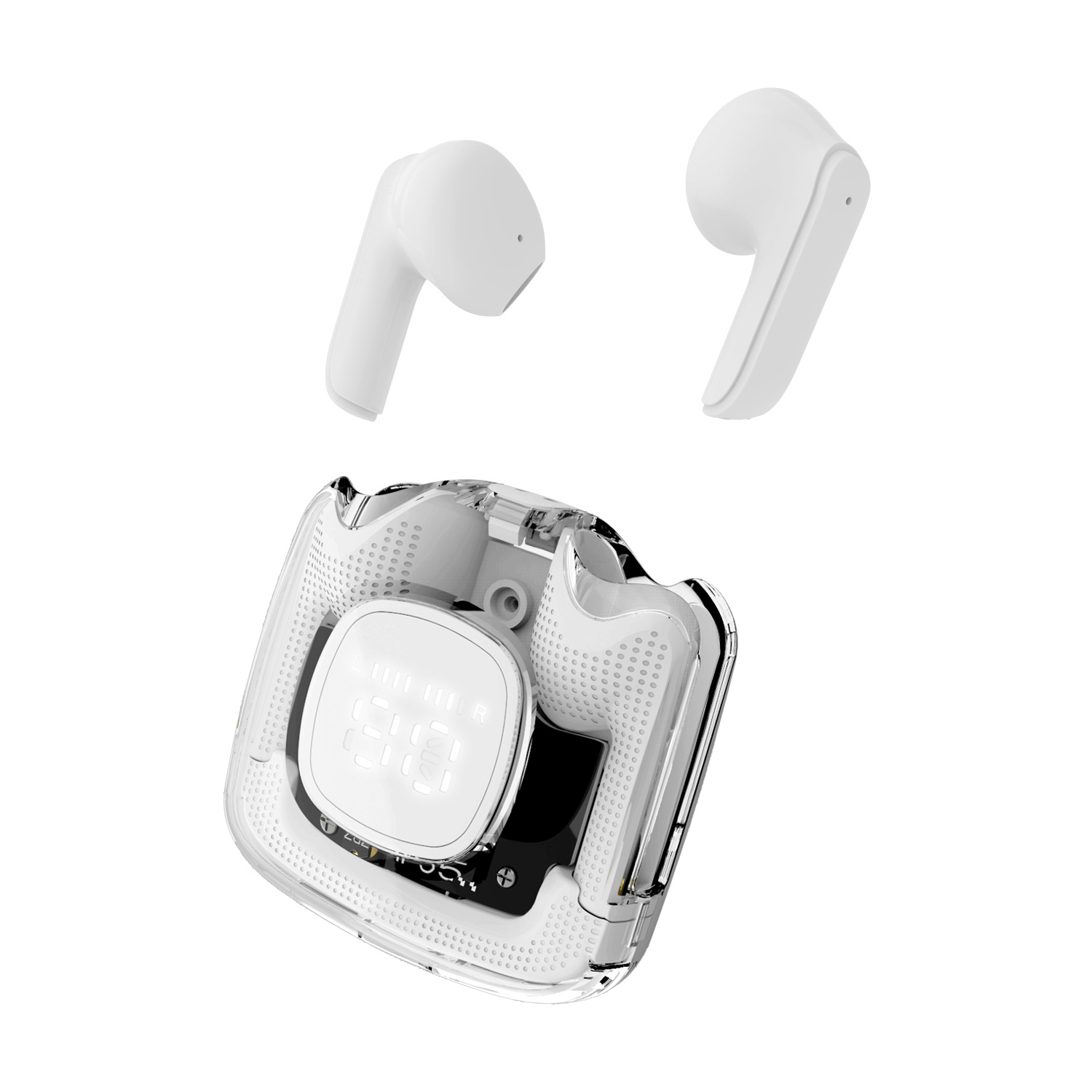 【Whoever uses it, who praises it】New wireless bluetooth LED screen cover generation wind TWS earphone case with lanyard