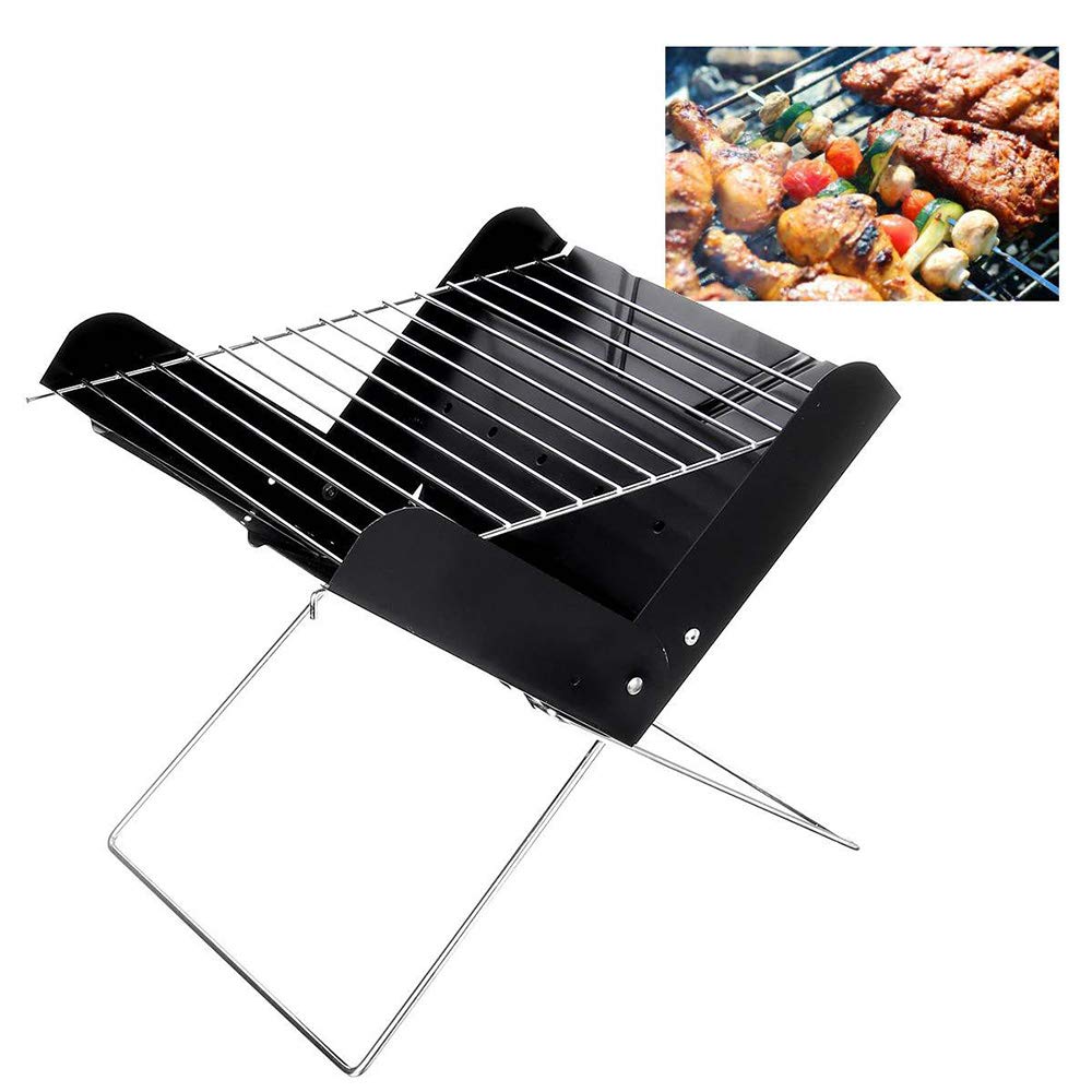 Outdoor Portable Folding Bbq Grill Barbeque Garden Camping Cooking Stainless Charcoal Carbon Oven