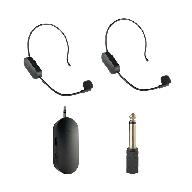 2.4G Wireless Head-Mounted Lavalier Microphone Set Spare Parts Transmitter with Receiver for Amplifier Voice Speaker