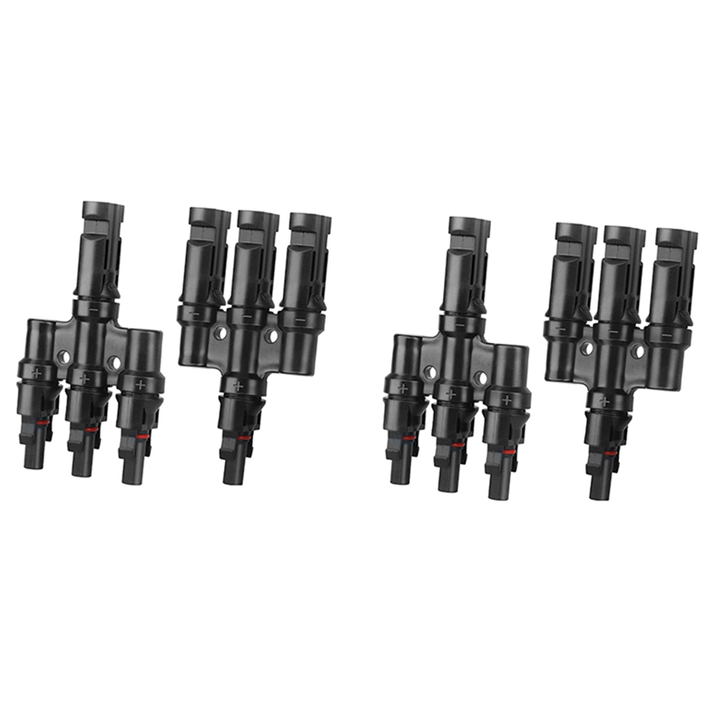 2 Pair Solar Male and Female MMMF+FFFM, 3 to 1 Branch Connectors IP67 Branch Connectors