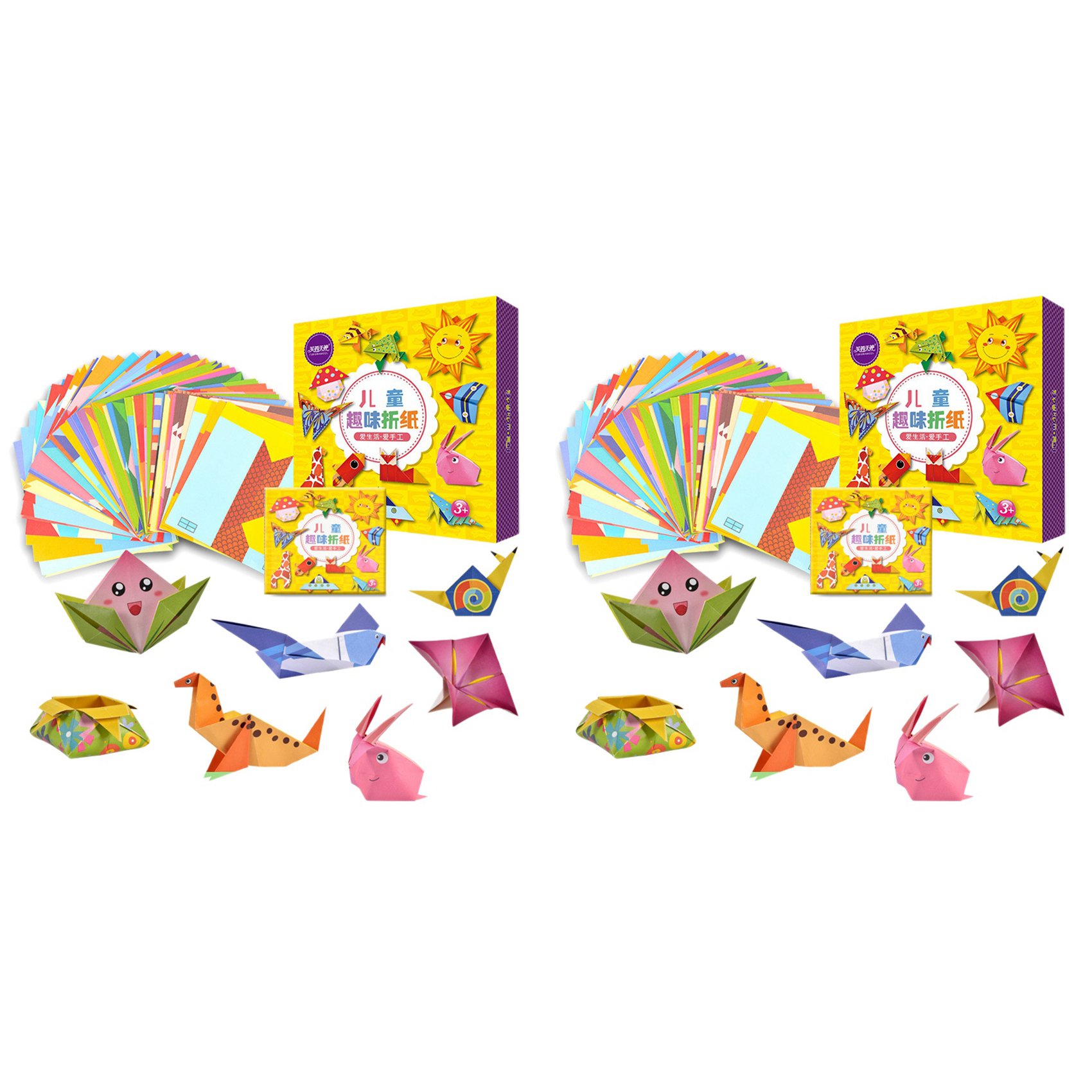 216 Pcs Cartoon Book Paper Arts and Craft DIY Handmade 3D Puzzle Animal Crafts for Kids Educational Child Toy