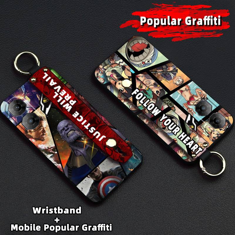 Fashion Design Cartoon Phone Case For ZTE Nubia Neo3 5G Silicone Soft case Waterproof Anti-knock Lanyard Personality