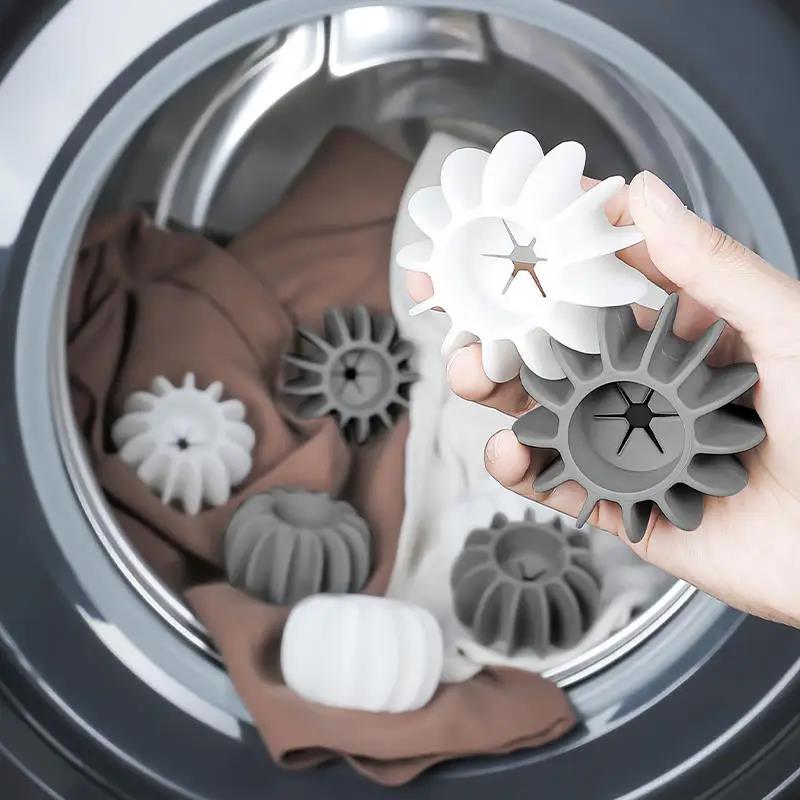Wenefang Fashion 12/1pcs Silicone Laundry Balls Clothes Stain Removal and Knot Prevention Cleaning Ball Reusable Pet Hair Remover Cleaner Tools