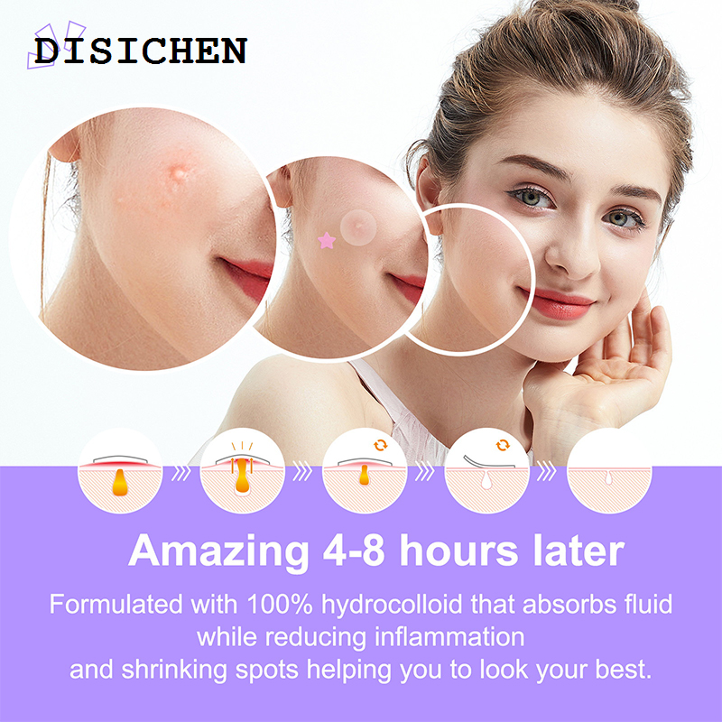 DISICHEN 【2025 Version】 36PCS Star Pimple Patch Acne Colorful Invisible Acne Removal Skin Care Stickers Concealer Face Spot Beauty Makeup Tool