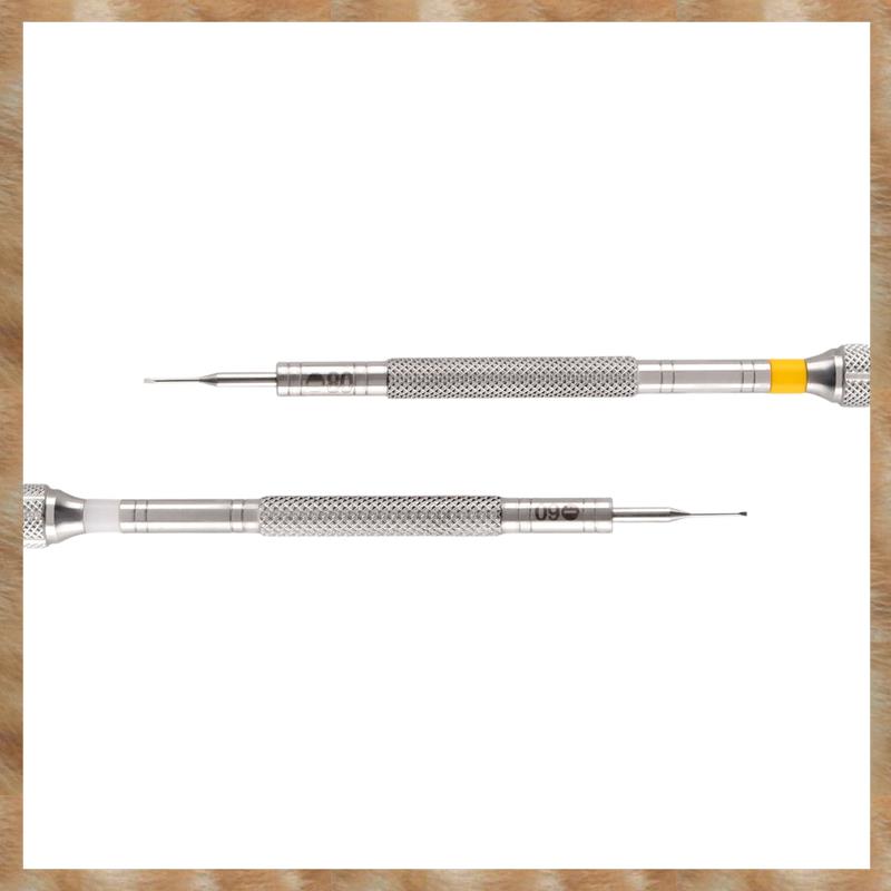 Kqueebee 2Pcs/Lot 0.6mm,0.8mm Flat Type Watch Repair Screwdrivers,Watchmaker Repair Tools Set Screwdrivers
