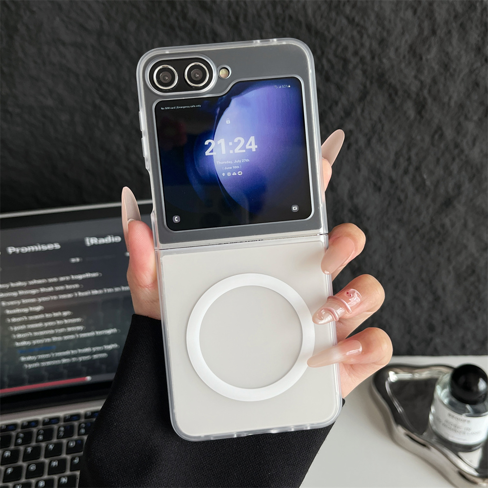 HODON Ultra Thin Metal Paint Plating Magnetic Frosting Phone Case For Samsung Z Fold 7 6 5 4 3 Slim Matte For Magsafe Wireless Charge Cover