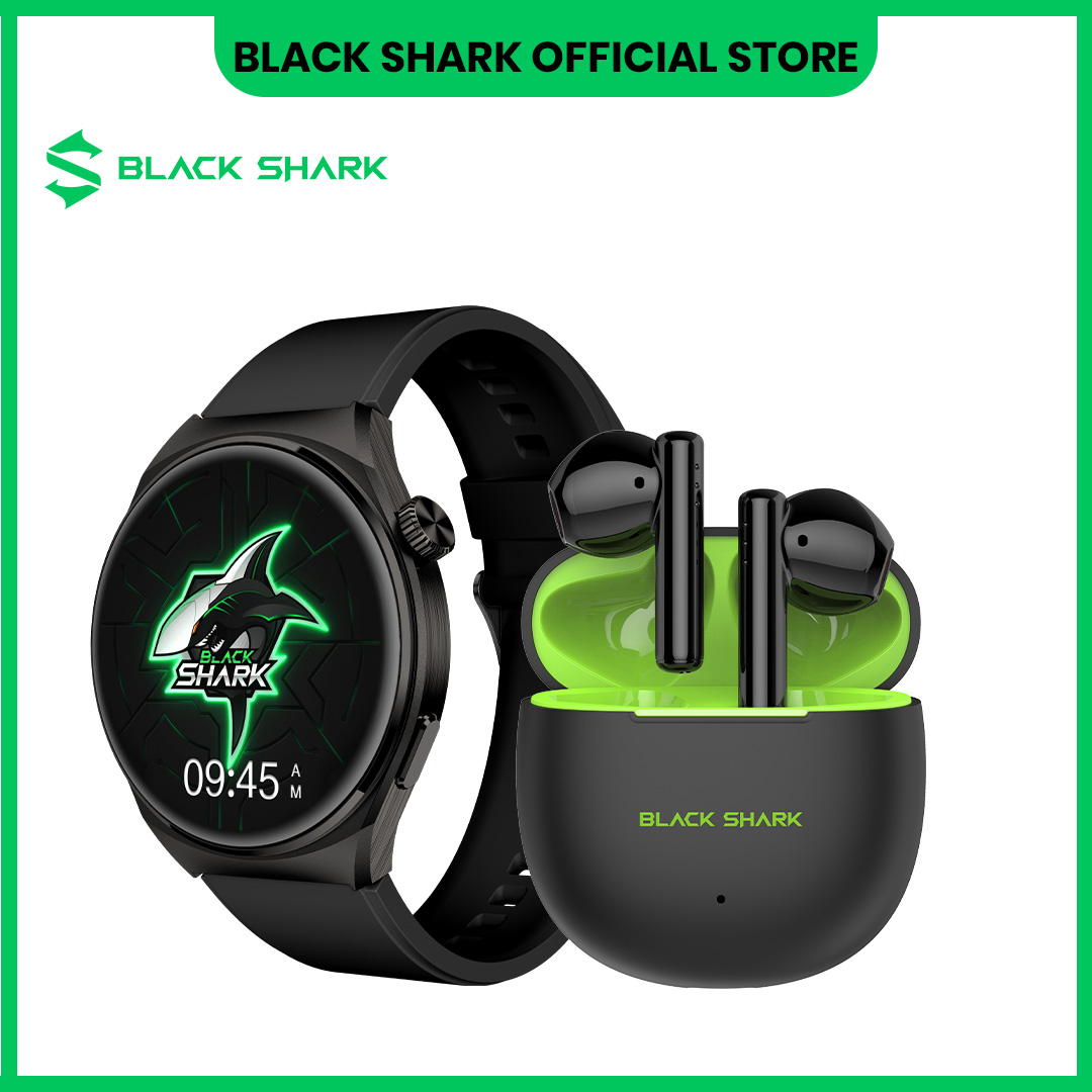 Black Shark Combo: Black Shark S1 & Black Shark T9 ENC Wireless Earbuds, Perfect Combo of sound Style and fitness.