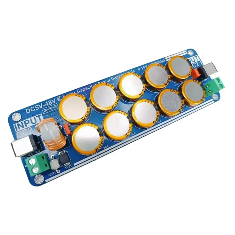 5V-48V 10A Supercapacitor Filter Board Linear Switching Power Supply for Headphone Amplifier Amplifier Easy Install Easy to Use