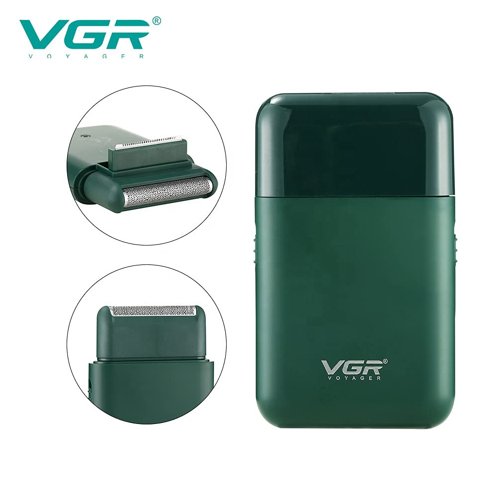 VGR Car Razor Portable Razor Electric Mini Razor Push White Reciprocating Shaving V-390 By Khopo