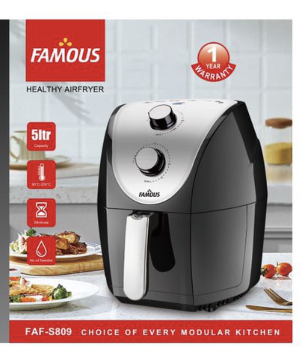 Famous Air Fryer 5 Litre With Removable Basket