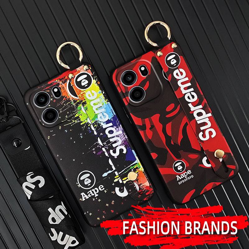 Lanyard Wristband Phone Case For 1+Turbo 6V/OnePlus Turbo 6V Trendy Durable Anti-dust Back Cover Dirt-resistant Ring
