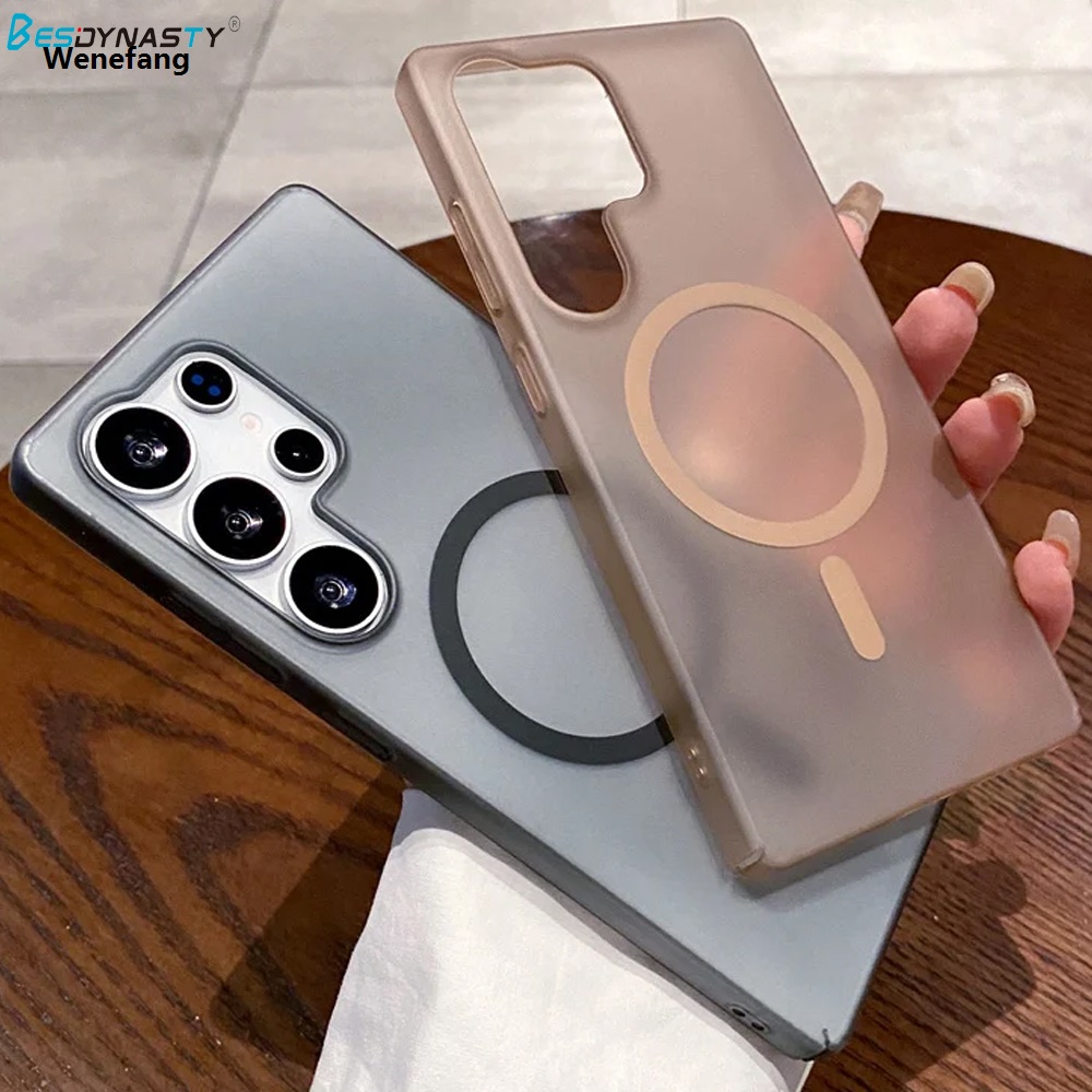 Wenefang Slim Soft TPU Shockproof Magnetic Case for Magsafe Samsung Galaxy S25 S24 S22 Ultra S21 Plus S23 Fe S25Ultra S25+ Mac Safe Cover