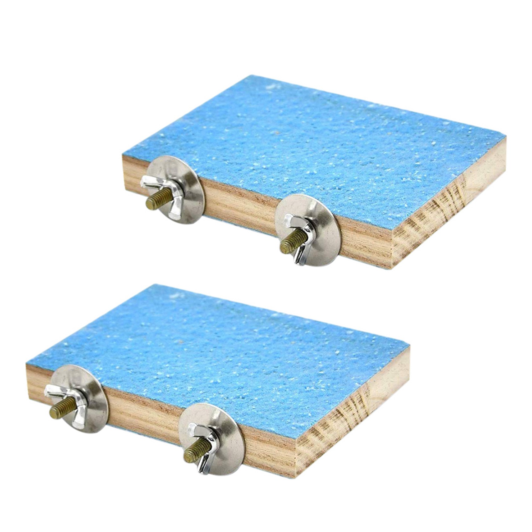 fasdaga 2X Bird Perch Stand Platform Natural Wood Playground Paws Grinding Clean for Pet Parrot Budgies Parakeet Cockatiels