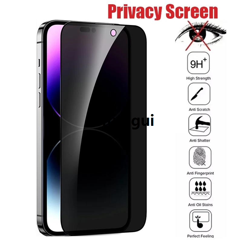 Difutagui Black Privacy Screen For iPhone 11 12 13 14 15 16 Pro XR XS Max New style Protective Glass For iPhone 12 Pro Max Mini 7 8 Anti-Spy Glass