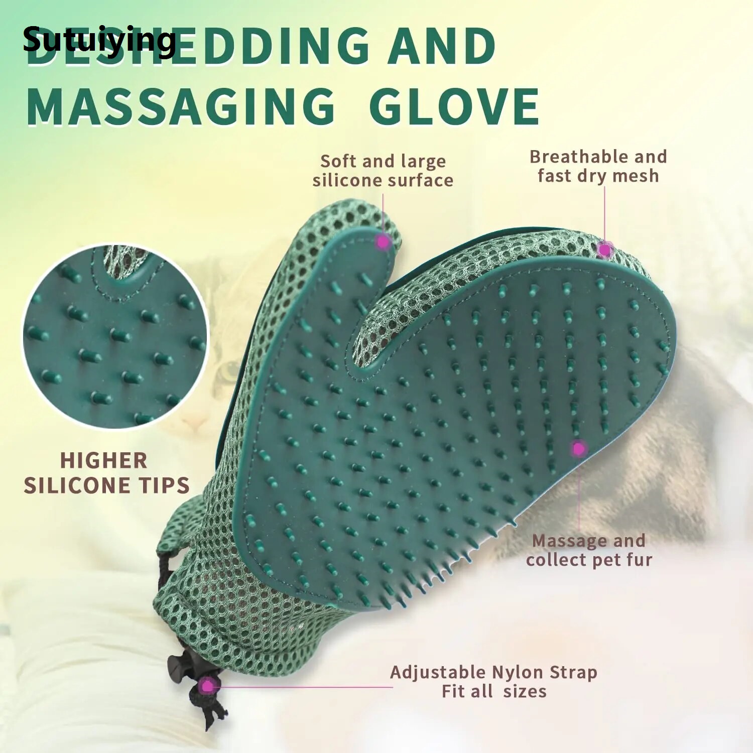 Sutuiying transparent bag Steamy Dog Brush Electric Spray Cat Hair Brush 3 In1 Dog Steamer Brush For Massage Pet Grooming Cat Hair Brush For Removing