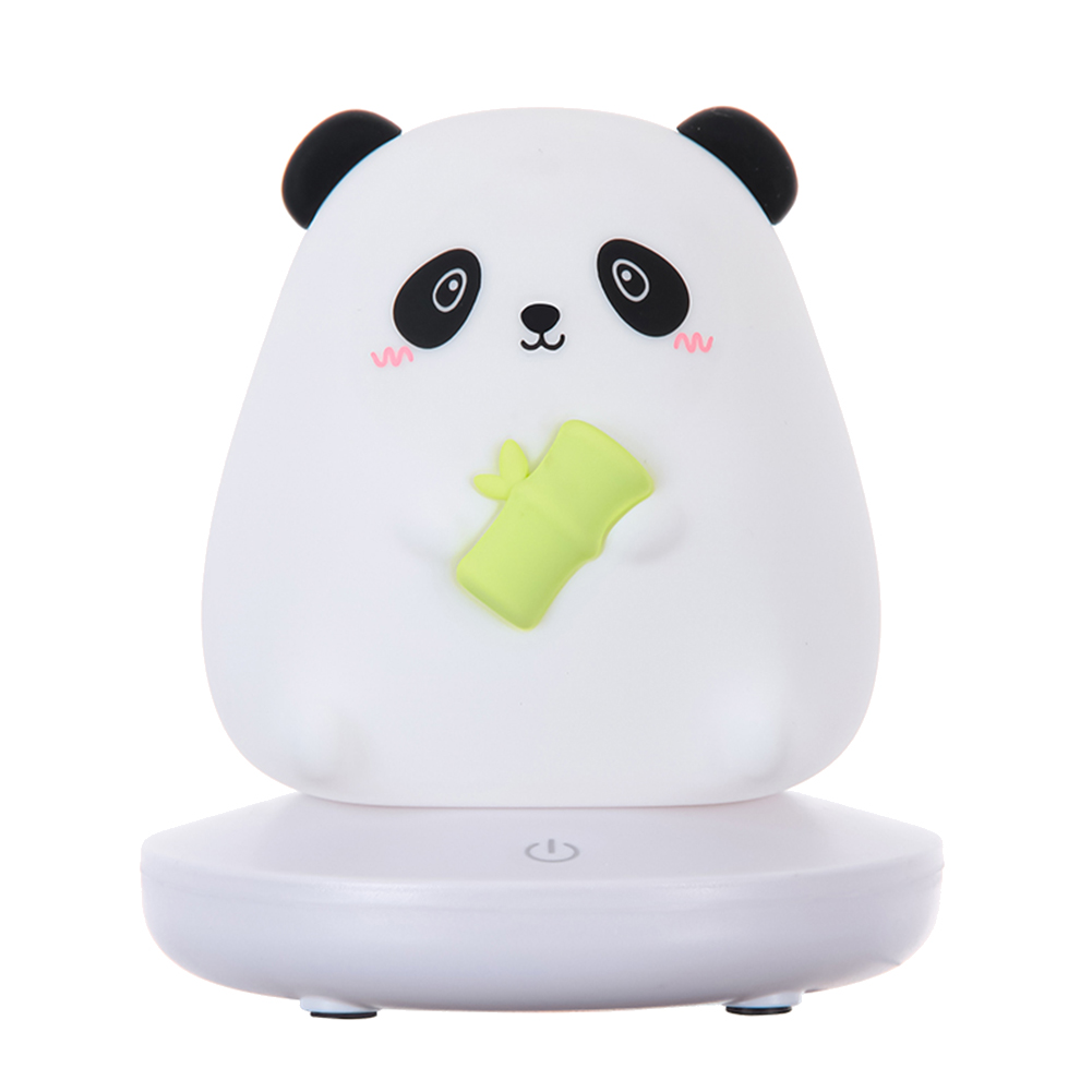 ARELENE Bedroom Night Light for Children Cute Animal Led Silicone Lamp Touch Sensor Dimmable Kid Holiday Gift Panda