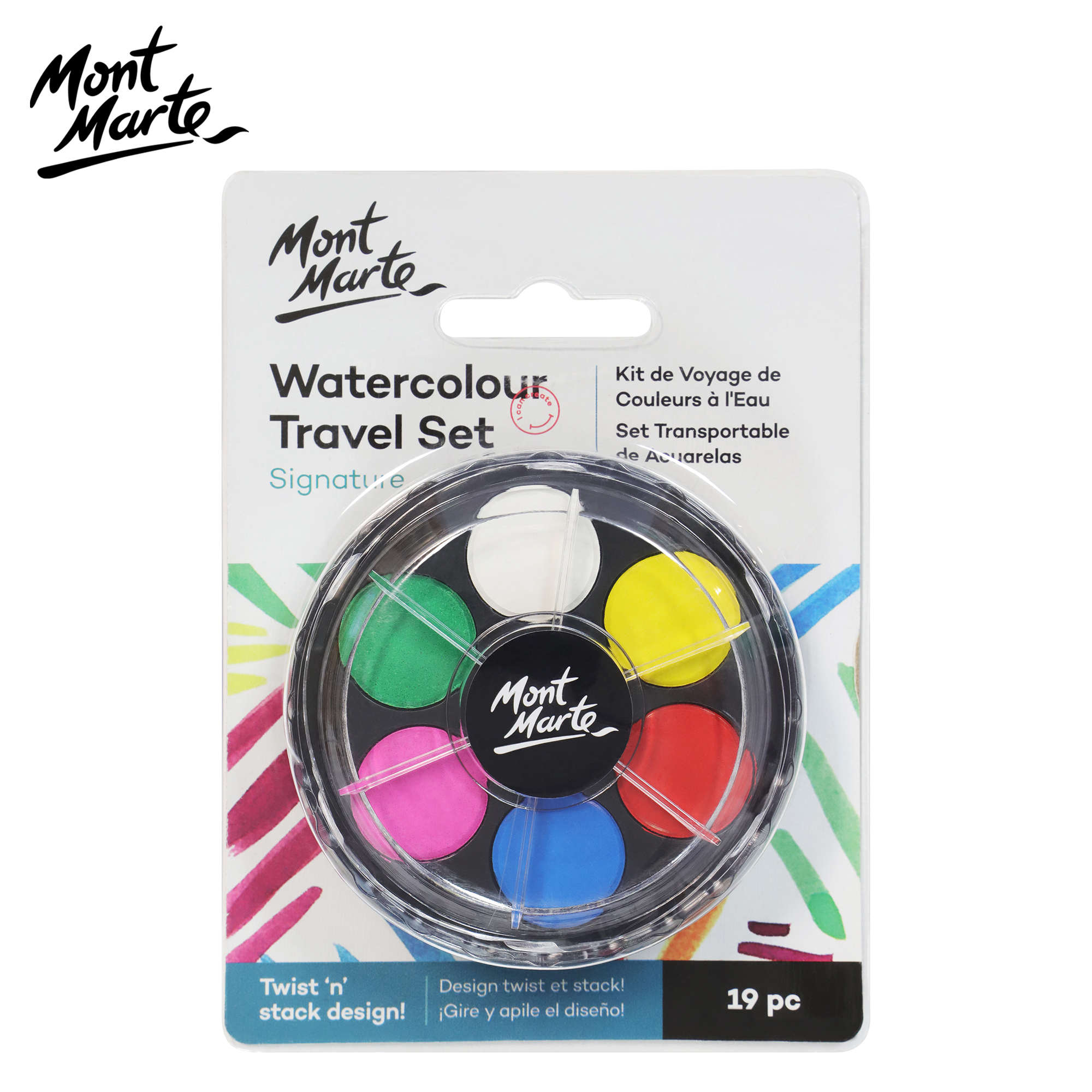 Mont Marte Watercolour Travel Set 18PC By KitabKalam