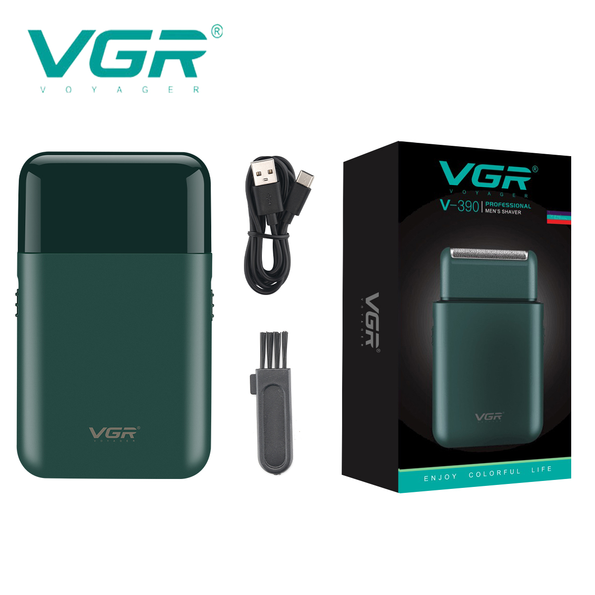 VGR Rechargeable Portable Beard Shaver/Trimmer (VGR V-390)