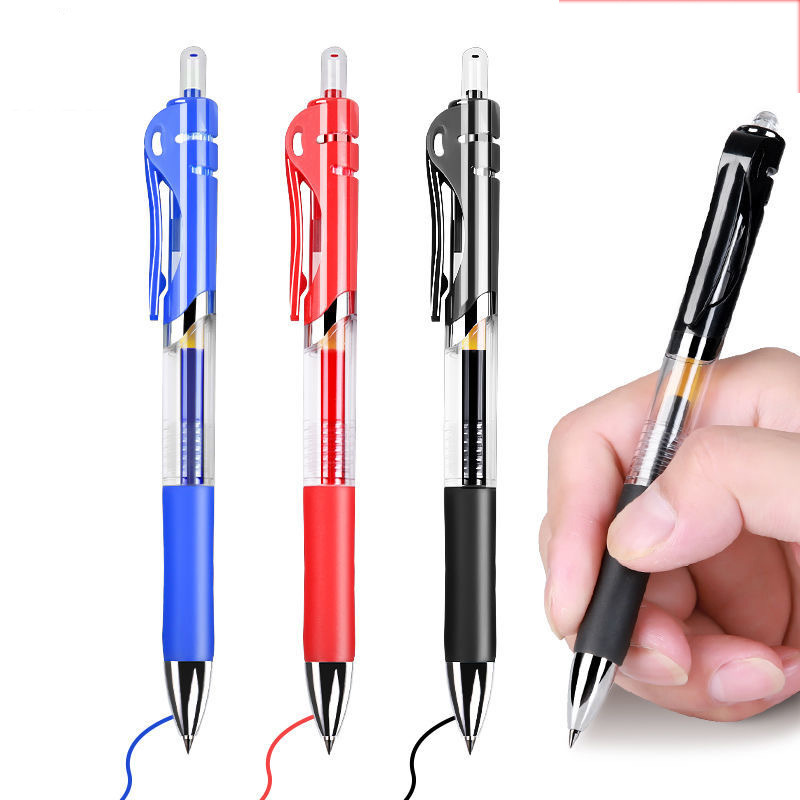 RHS Online 5PCS 0.5mm Gel Ink Pen Student Exam Pens Diary Journal Pressing Pens Black Blue Ink