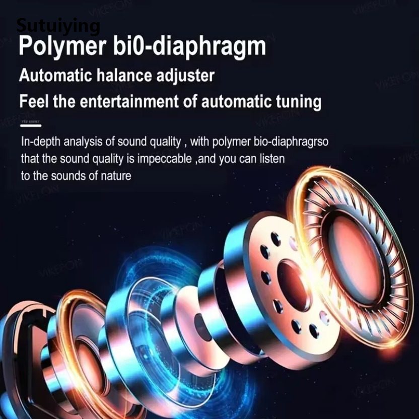 Sutuiying Wireless Headphones Earloop Ear Hook Earbuds Wireless Bluetooth Luxury Headset Handsfree Neckband With Mic Bluetooth Earphones