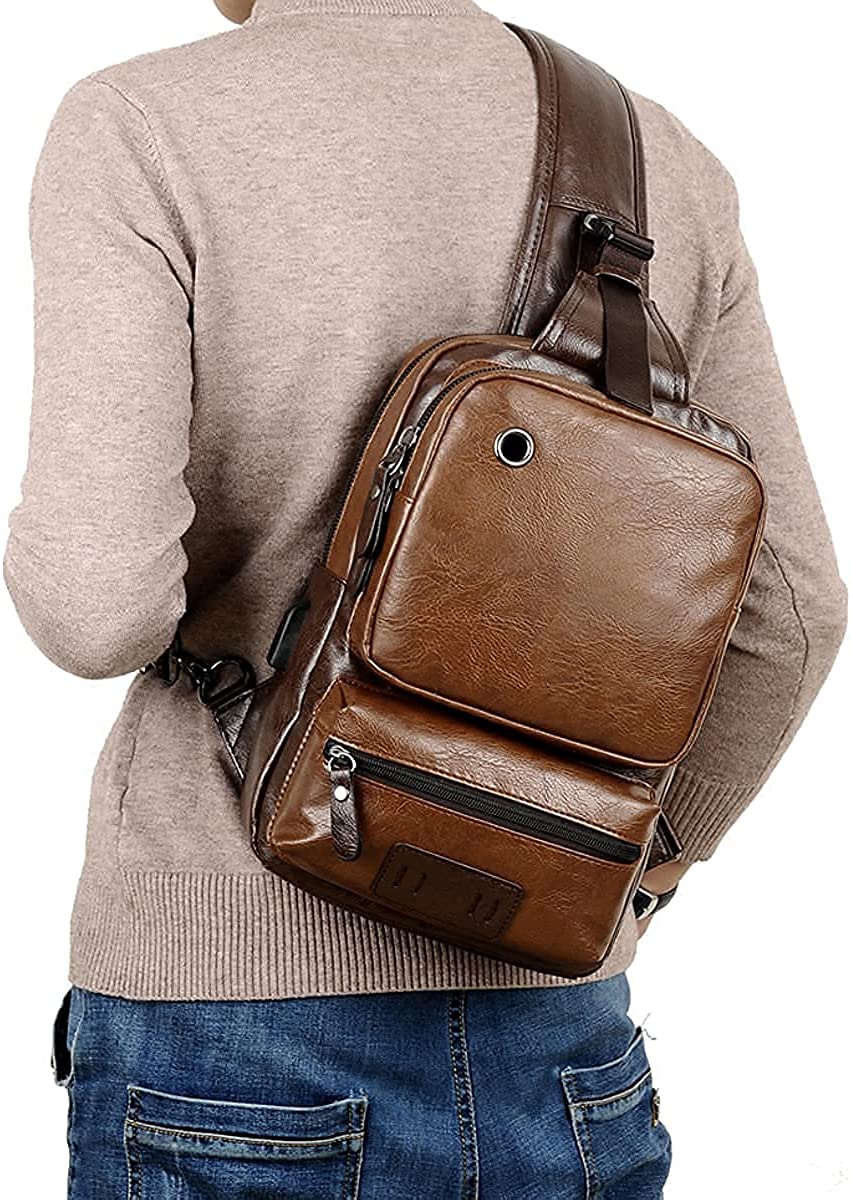Chest Bag Crossbody Bag for Tab and Small Size pc with USB Charging port