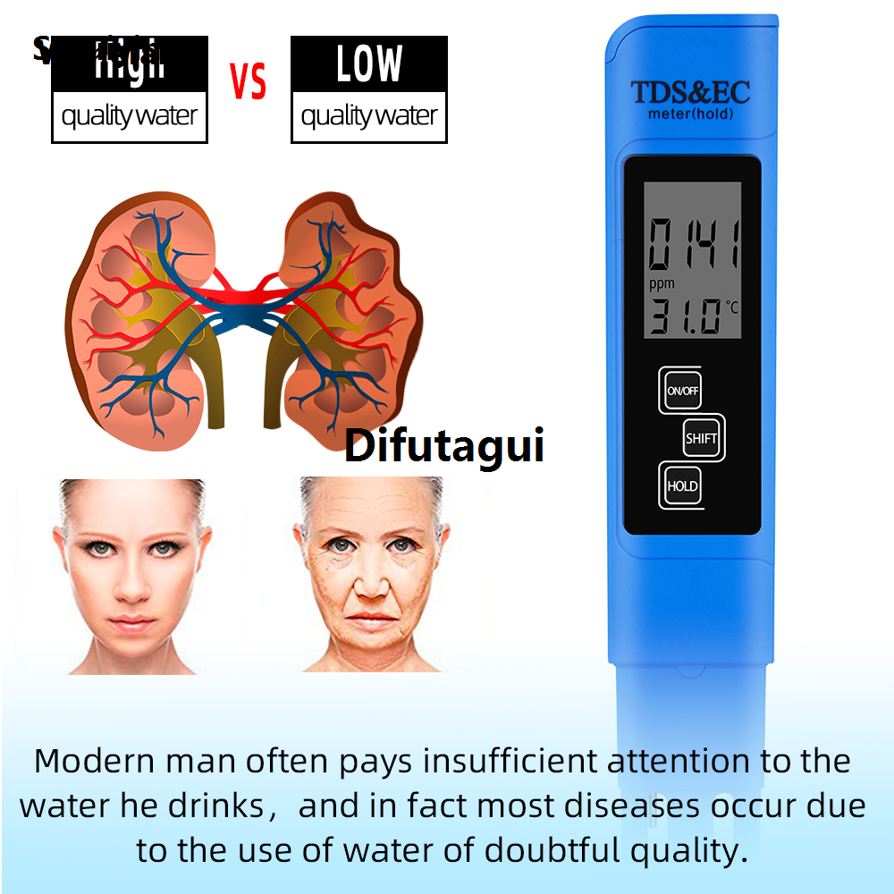 Wenefang Sutuiying Portable Digital EC TDS Tester LCD TDS EC Temperature Meter 3 New High Quality In 1 Water Quality Filter Purity Monitor Water Testing Pen