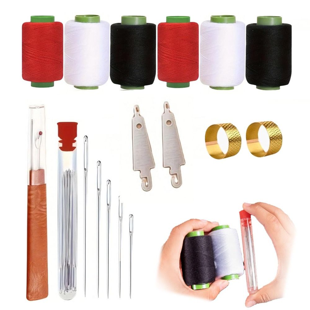 Portable Multi-Purpose Sewing Tool Set with Top Needle Easy Sewing Needle and Thread Kit Needle Thread Hand Repair Tools for Quilt Sewing