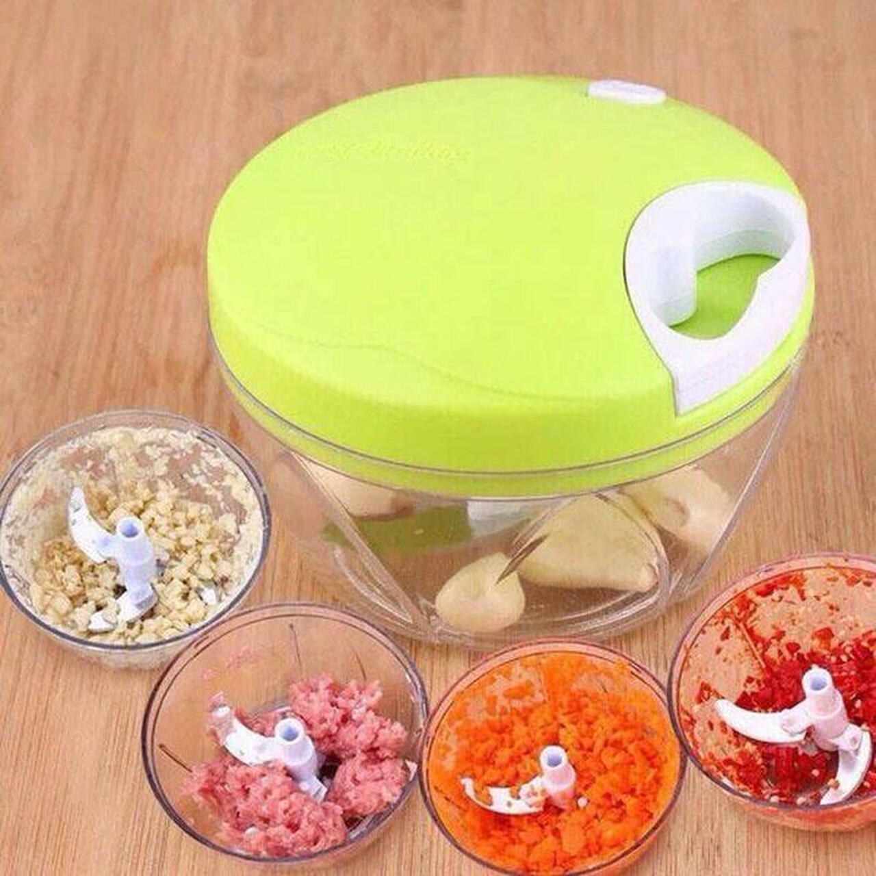 Quality Spin Multipurpose Manual Easy Spin Pull Rope Speedy Chopper Spin Slicer and Vegetables Fruits Garlic Onion Mini Handheld Meat Cutter