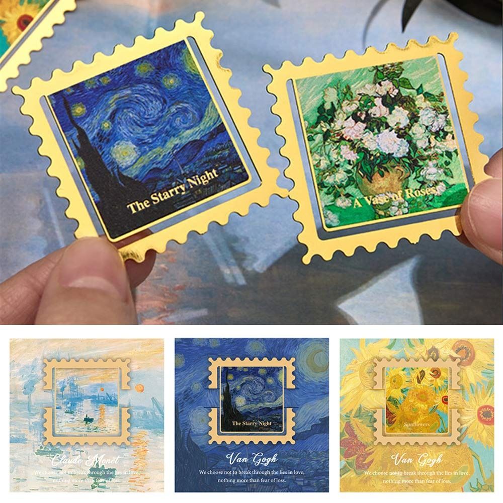 Creative Oil Painting Bookmarks Landscape Cute Book Page Clips DIY Funny Separator Pages Tags