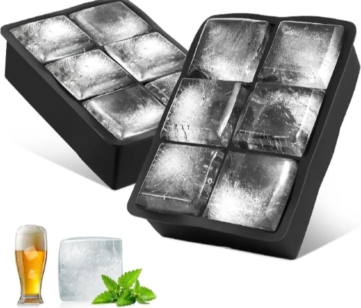 BPA Free Large Size Food Grade Silicone Ice Cube Trays