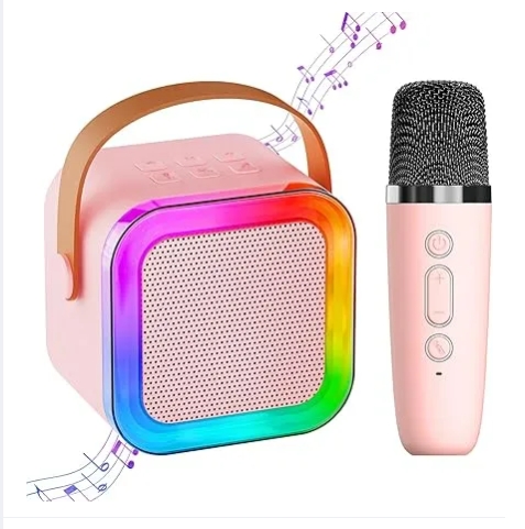 Portable K12 Karaoke/Karoake Microphone with Bluetooth Speaker, Microphone, Duet, Suitable for Family Parties, Singing, Adults and Children