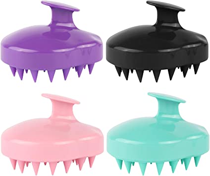 Silicone Hair Scalp Massager Brush Massaging Shampoo Brush Shower Cleaner Tool