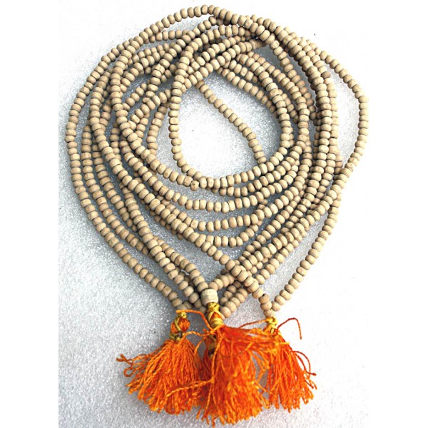 FR-KS Tulsi Mala Original Certified | 108 Beads Japa Mala, Meditation Yoga, Rosary Garland | Premium Tulsi Malai for Men and Women | 8mm Bead size |1 Piece Kanti / Kanthi Mala for Pooja / Woship