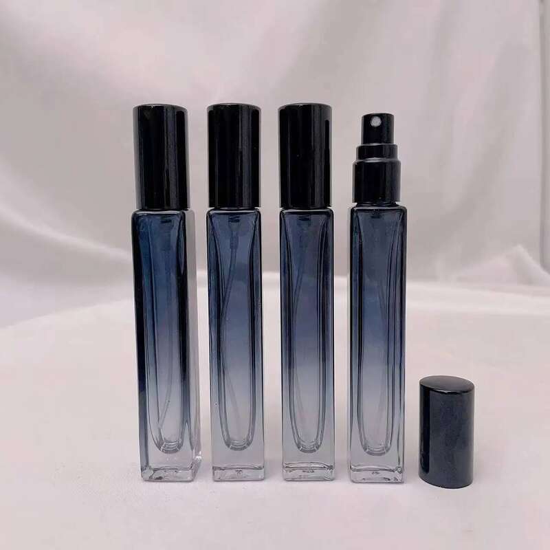 1pc 10ml Perfume Sub-Bottling Gradient Portable Sample Refillable Roller Bottles Glass Press Empty Spray Bottle Dispenser