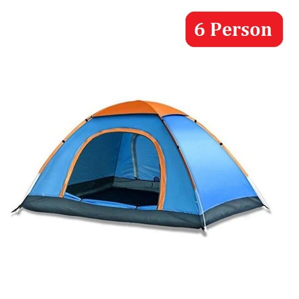 6-Person Waterproof Outdoor Dome Camping Tent - Ideal for Family Hiking (Multicolor)