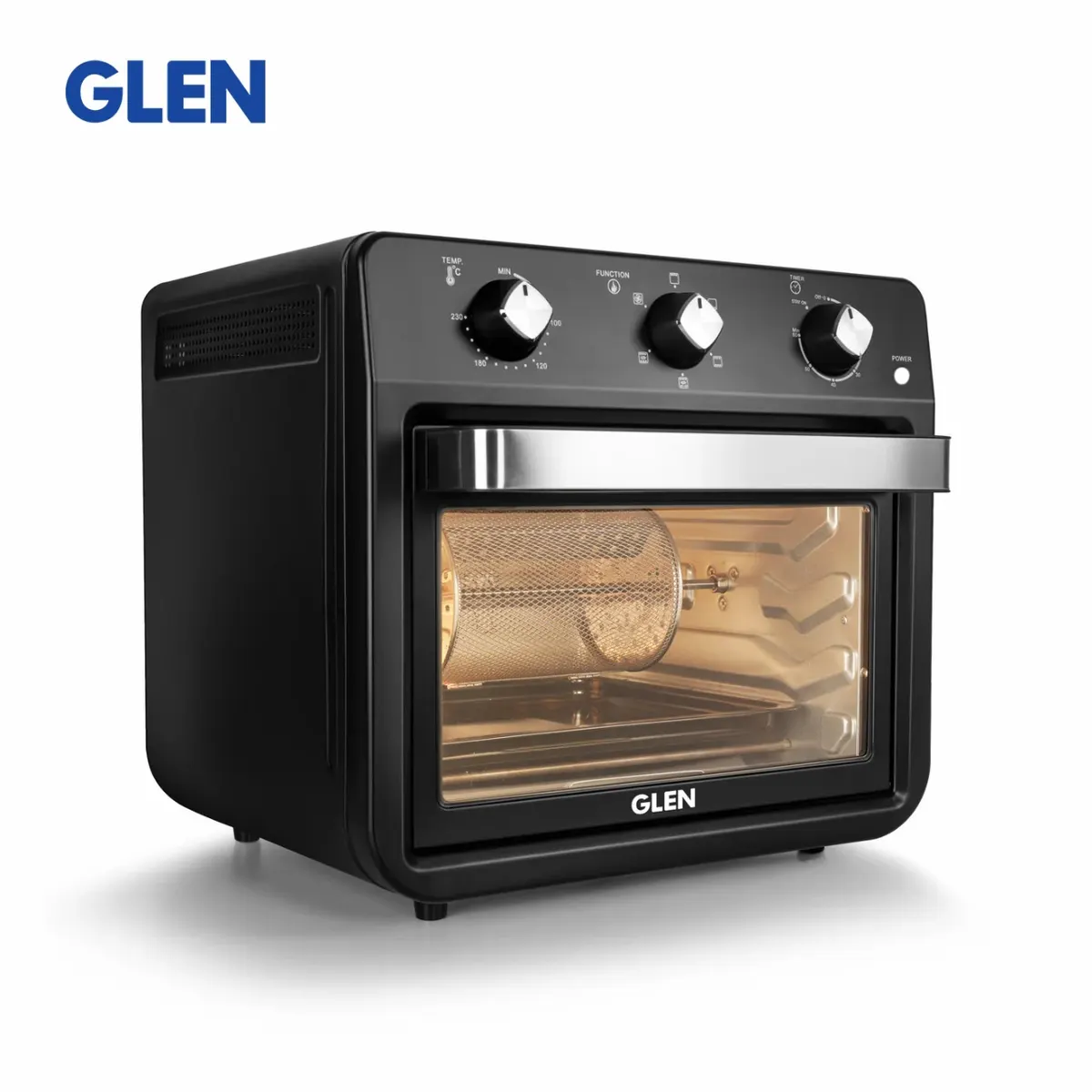 Glen Air Fryer Oven 25 Litre Time and Temperature Control, 1800W - Black , 1 Year warranty (3050 AFO) - image 1
