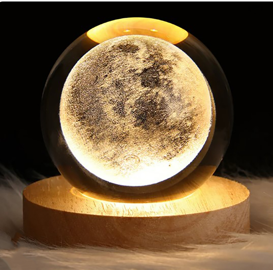 3D Decor Crystal Ball LED Night Light - Lord Shiva